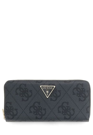PORTAFOGLIO DONNA ZIP AROUND GUESS LAUREL II SO7459146 COAL LOGO