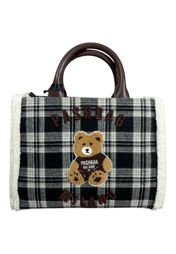 BORSA A MANO E TRACOLLA PASHBAG MARGE 20162 SHEPHERD COURT BLACK
