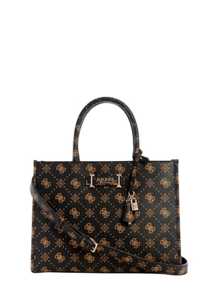 BORSA A MANO E TRACOLLA GUESS SILIA GP989022 ESPRESSO LOGO