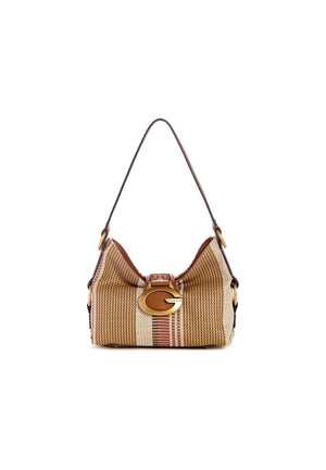 BORSA A SPALLA DONNA GUESS CAMDEN AB930818 COGNAC MULTI