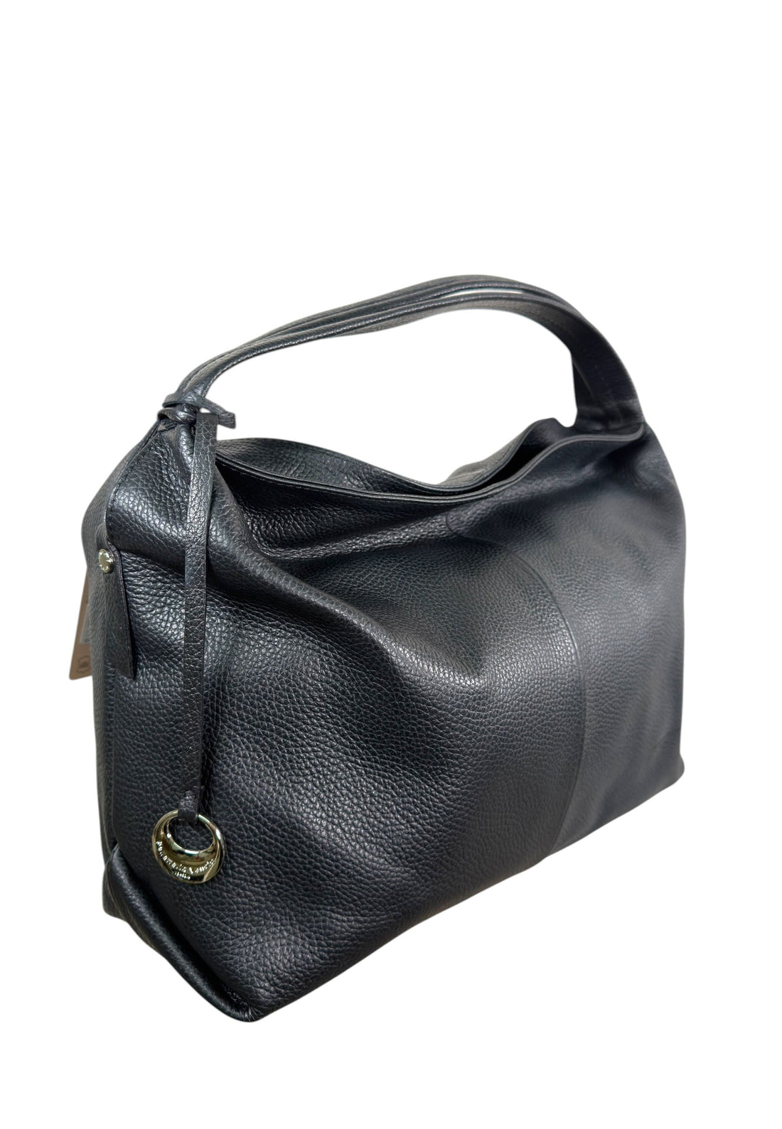 BORSA A SPALLA E TRACOLLA IN PELLE PELLETTERIA VENETA D26121 NERO