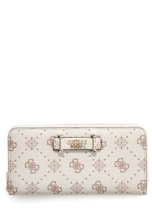 PORTAFOGLIO DONNA ZIP AROUND GUESS CARRIE LOGO GP9898146 VANILLA LOGO