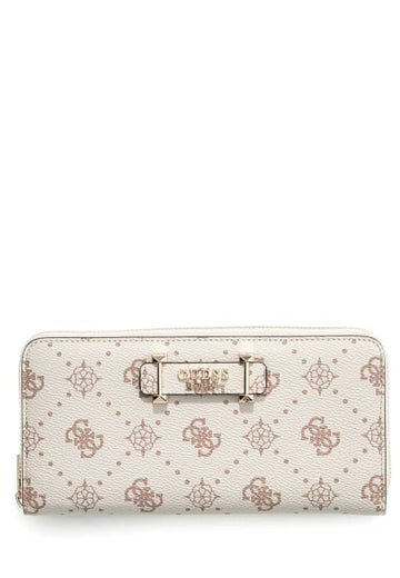 PORTAFOGLIO DONNA ZIP AROUND GUESS CARRIE LOGO GP9898146 VANILLA LOGO