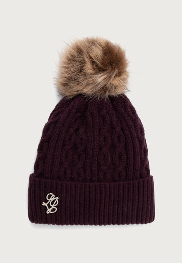 CAPPELLO CON PONPON DONNA LIU-JO 2F6008_MA33S 91718 RED AUBERGIN