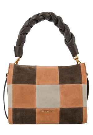 BORSA A MANO E TRACOLLA SMALL COCCINELLE BOHEME VICHY PATCH E1VT5580101 MUL.ROBIN-FANGO