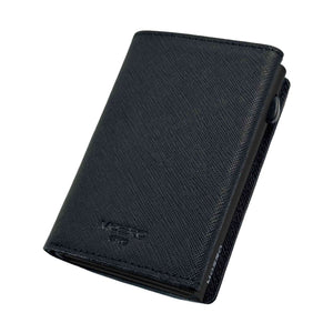PORTAFOGLIO MOERO PRO PLUS CON ZIP SAFFIANO NERO SCOCCA NERO