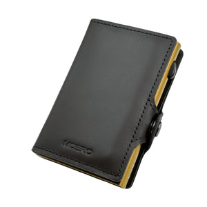 PORTAFOGLIO MOERO CLASSICO PRESTIGE CON ZIP NERO CON SCOCCA ORO