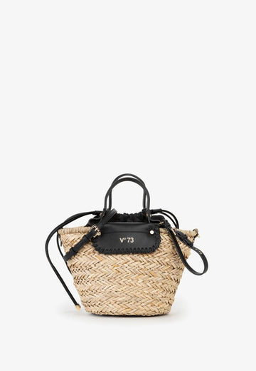 BORSA A MANO E TRACOLLA DONNA MEDIA V°73 VANNA 73BS9N202 NERO-NATURAL