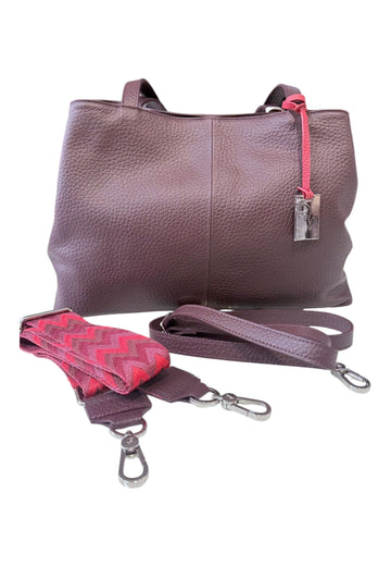 BORSA A SPALLA DONNA PELLETTERIA VENETA V25313 BORDEAUX