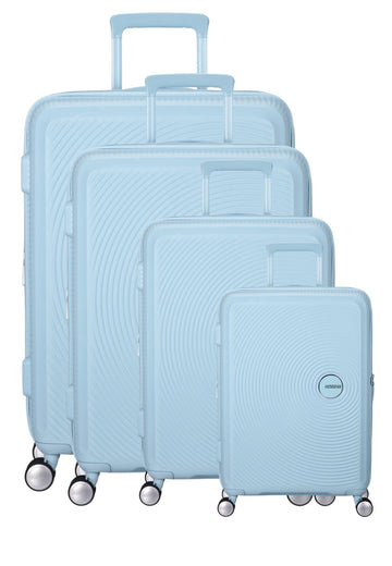 SET DI VALIGIE 4 PEZZI AMERICAN TOURISTER SOUNDBOX PASTEL BLUE PLUS