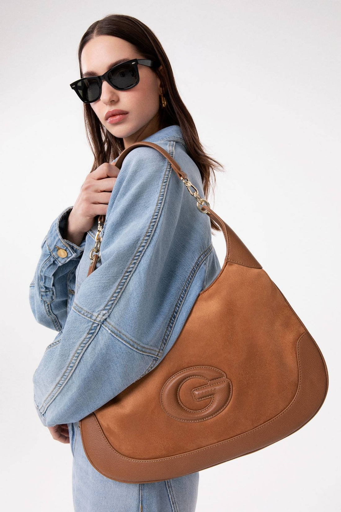 BORSA A SPALLA GAELLE GAACW03089 CARAMELLO