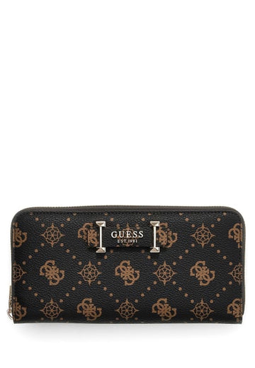 PORTAFOGLIO DONNA ZIP AROUND GUESS CARRIE LOGO GP9898146 ESPRESSO LOGO