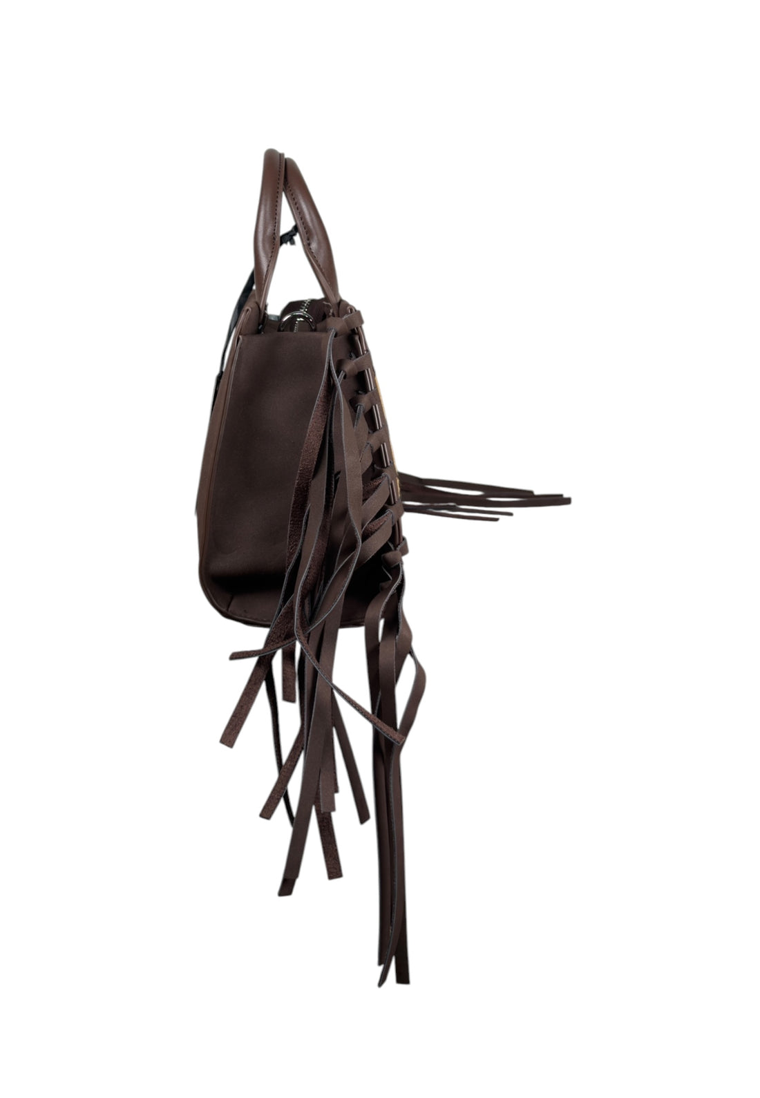 BORSA A MANO E TRACOLLA PICCOLA PASHBAG MINI MARGE 20143 SHEPHERD SUEDE BROWN