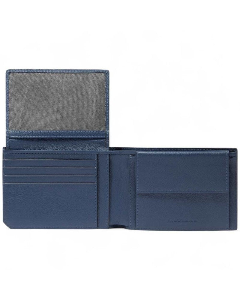 PORTAFOGLIO PIQUADRO PICCOLO CON MONETE PU4518W137R BLU