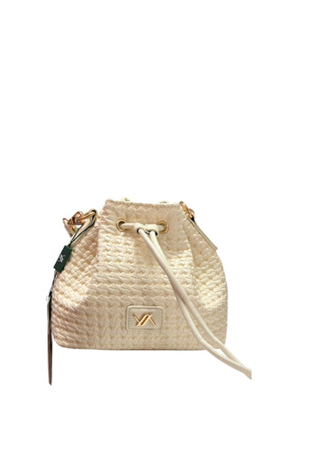 BORSA A SPALLA E TRACOLLA SECCHIELLO DONNA VERDE 16-0008642 IVORY