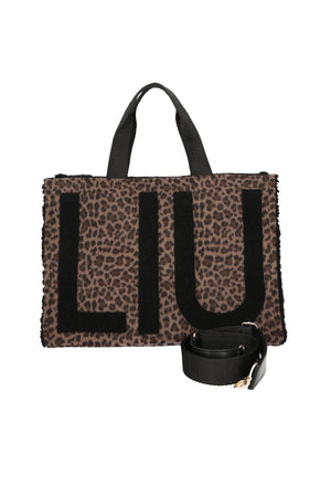 BORSA A MANO E TRACOLLA LIU-JO LOGO ALLOVER 2F6037_T6089 ANIMALIER