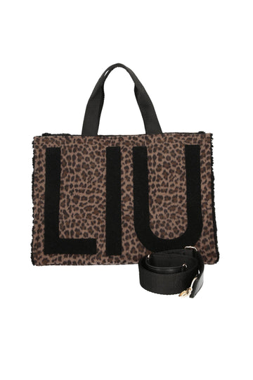 BORSA A MANO E TRACOLLA LIU-JO LOGO ALLOVER 2F6037_T6089 ANIMALIER