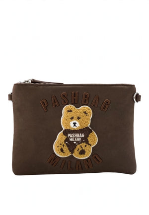 BORSA POCHETTE-TRACOLLINA PASHBAG SOPHIE 20455 SHEPHERD SUEDE BROWN