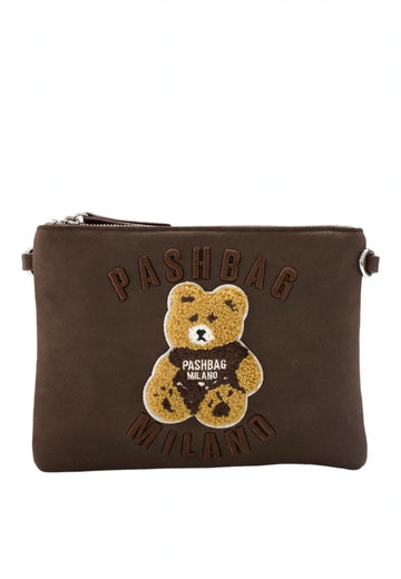 BORSA POCHETTE-TRACOLLINA PASHBAG SOPHIE 20455 SHEPHERD SUEDE BROWN