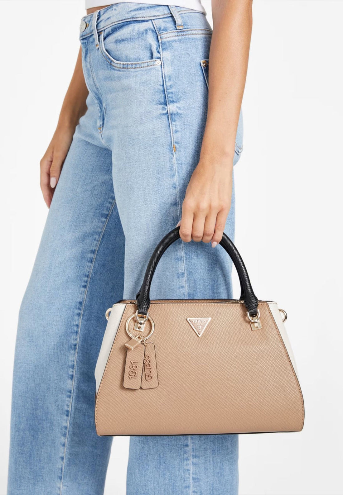 BORSA A MANO E TRACOLLA GUESS NOELLE II ZG967207 TAN MULTI