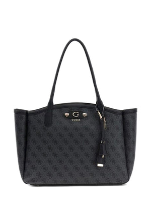 BORSA A SPALLA DONNA GUESS LINDSEY SG974923 COAL LOGO