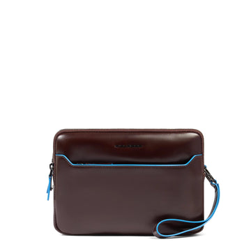 POCHETTE DA POLSO-BORSELLO TRASVERSALE PIQUADRO TOUCH BLUE SQUARE AC6902B2R MOGANO
