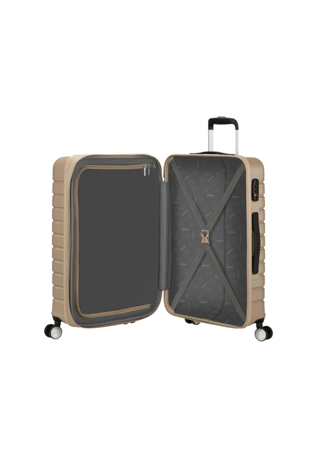 VALIGIA BAGAGLIO A MANO AMERICAN TOURISTER FLASHLINE 149767 IVORY GOLD 55 CM