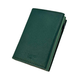PORTAFOGLIO MOERO PRO CLASSICO SAFFIANO VERDE CON SCOCCA VERDE ALPINO