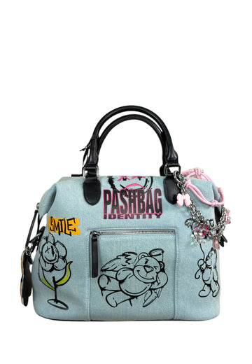 BORSA BAULETTO MAXI PASHBAG POPPY 19533 DENIM