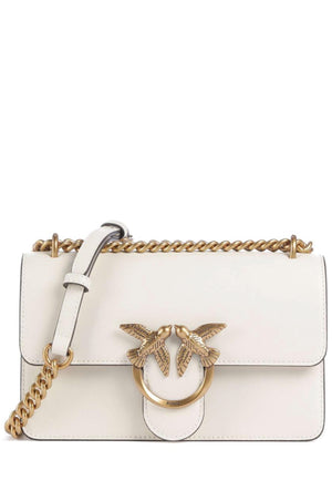 BORSA PINKO LOVE ONE MINI 100074 A0F1 Z14Q BIANCO-ORO