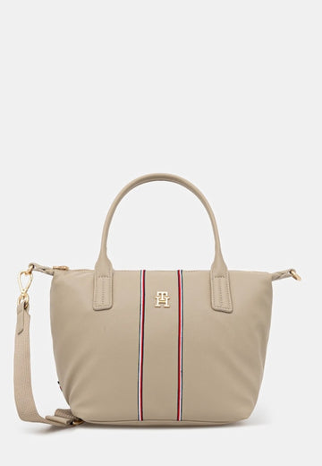 BORSA  A MANO E TRACOLLA PICCOLA TOMMY HILFIGER AW0AW17998 0F4 BEIGE