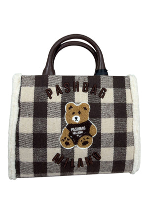 BORSA A MANO E TRACOLLA PASHBAG MARGE 20162 SHEPHERD COURT BROWN
