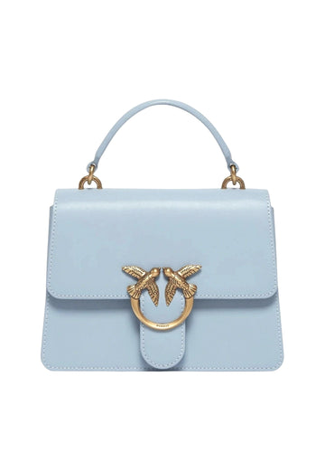BORSA PINKO LOVE ONE TOP HANDLE MINI LIGHT 100071 A0F1 E37Q AZZURRO CELESTE