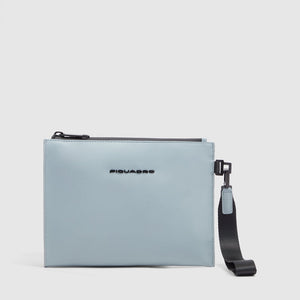 POCHETTE DA POLSO UOMO PICCOLO PIQUADRO GOMMATO IMPERMEABILE AC6837C2OW AZZURRO