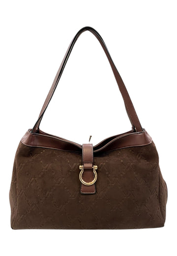 BORSA A SPALLA DONNA VERDE 16-0008260 MARRONE