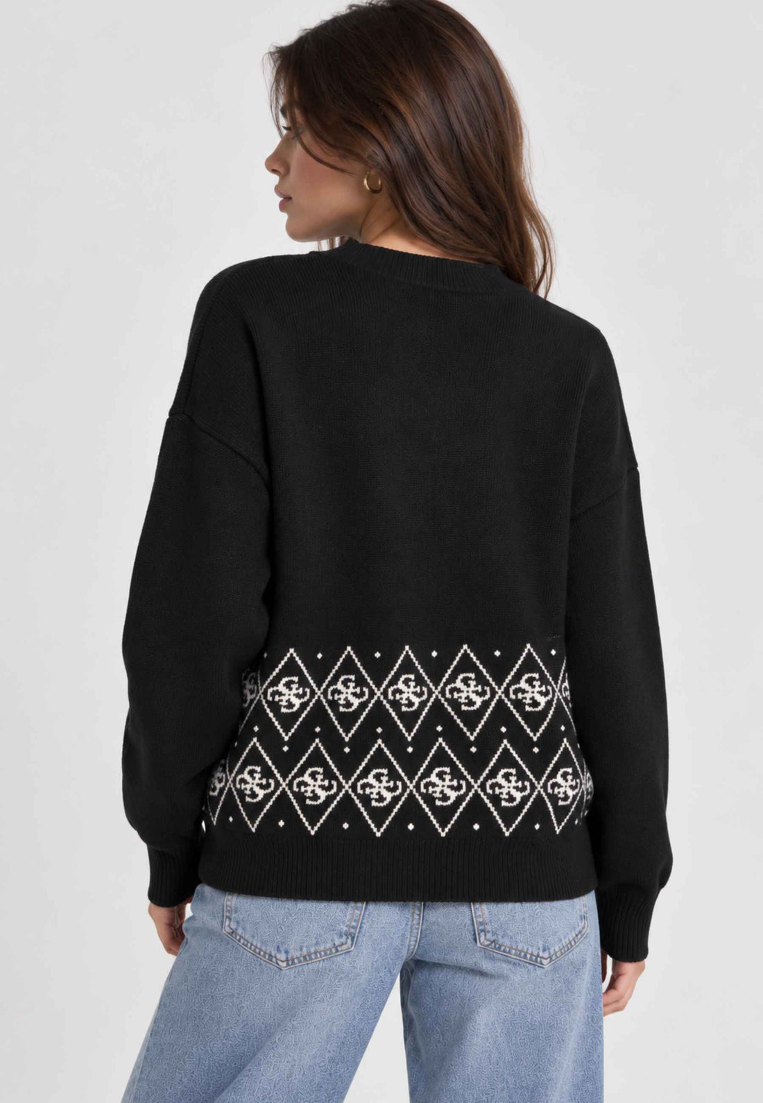 CARDIGAN IN MAGLIA DONNA GUESS V6BR17Z2279 JBLK NERO