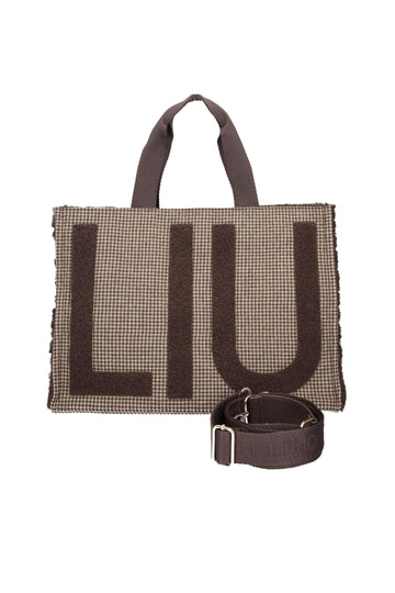 BORSA A MANO E TRACOLLA LIU-JO CHECK 2F6037_T0300 T. MORO