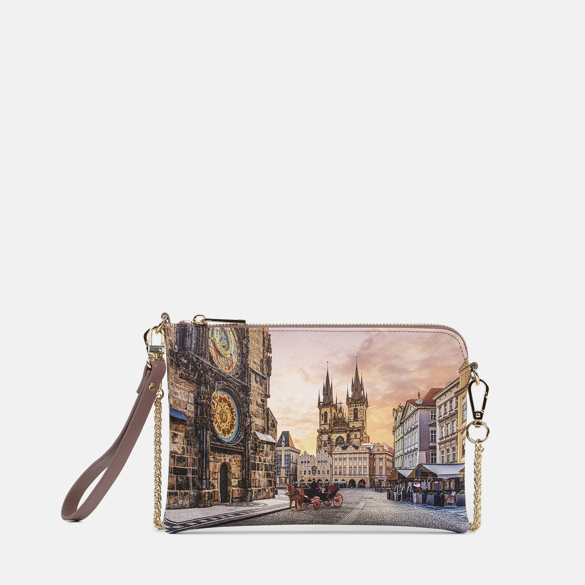 BORSA TRACOLLINA POCHETTE MEDIA YNOT YES-384F6 ASTRO CLOCK