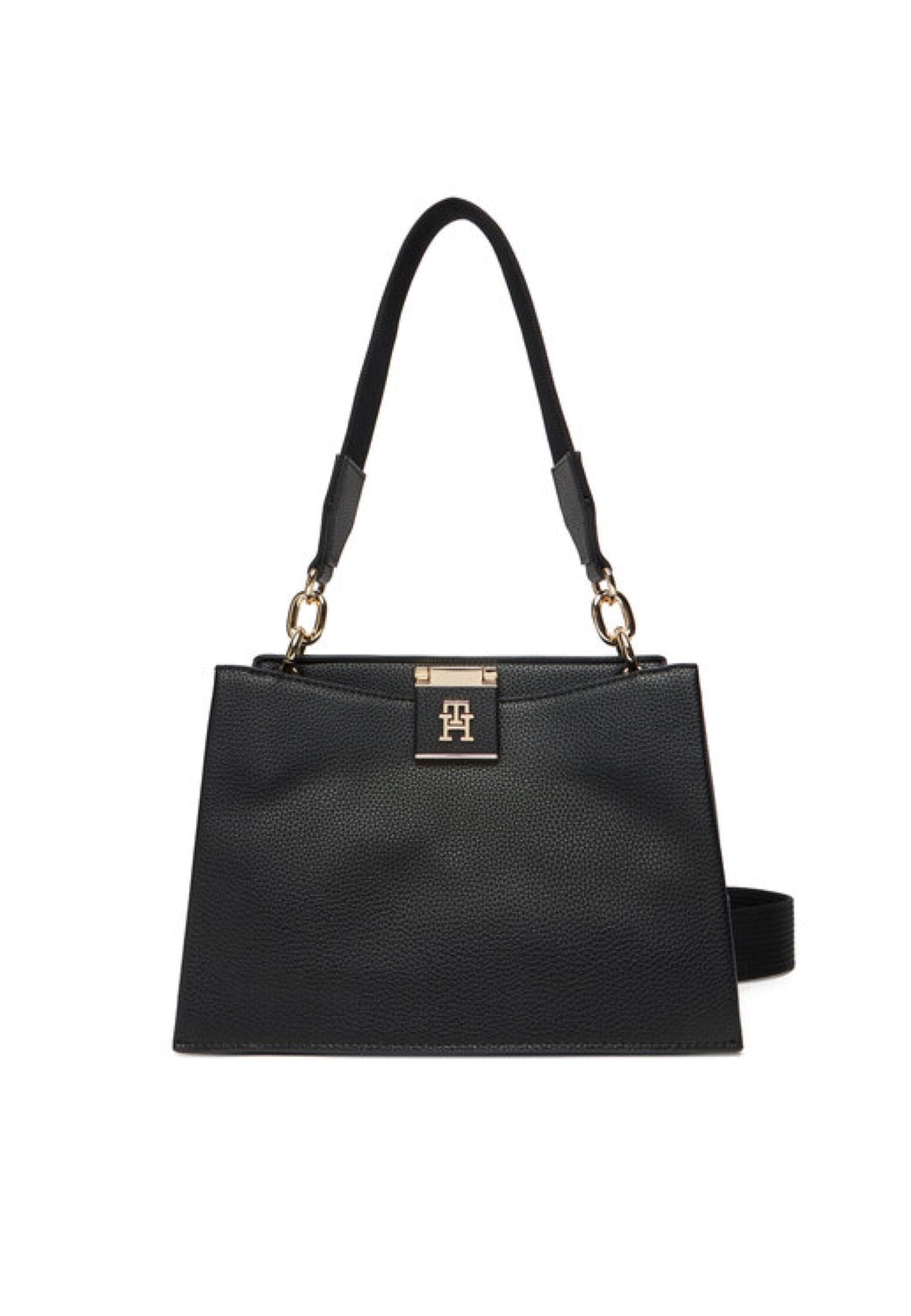 BORSA A SPALLA E TRACOLLA MEDIUM DONNA TOMMY HILFIGER AW0AW17722 BDS NERO
