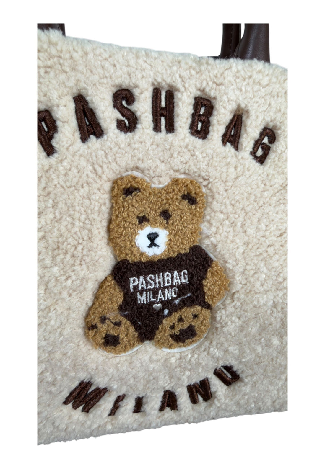 BORSA A MANO E TRACOLLA PASHBAG MARGE 20166 SHEPHERD TEDDY IVORY