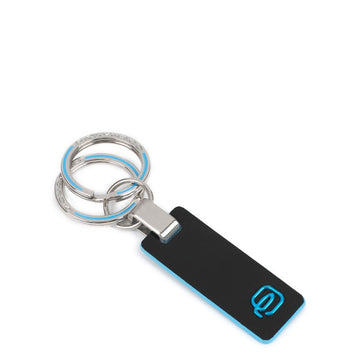 PIQUADRO BLUE SQUARE KEY RING PC3755B2 BLACK