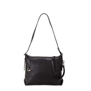 BORSA A SPALLA DONNA PELLETTERIA VENETA D25124 NERO