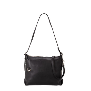 BORSA A SPALLA DONNA PELLETTERIA VENETA D25124 NERO