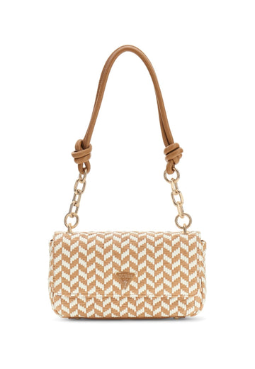 BORSA A SPALLA PICCOLA DONNA GUESS TESSI WG769119 COGNAC MULTI