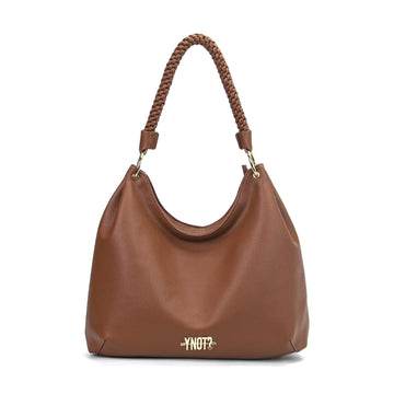 BORSA A SPALLA DONNA YNOT ZAN-003F7 MOGANO