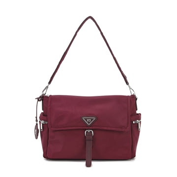 BORSA A SPALLA E TRACOLLA NYLON DONNA YNOT STE-007F7 CHERRY