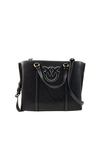 BORSA PINKO MIRANDA SHOPPING MINI BOTTALATO 104515 A290 Z99Q NERO