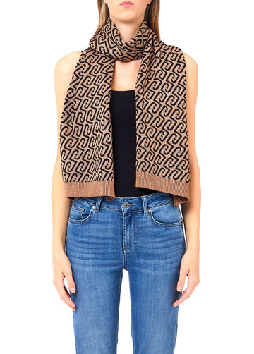 SCIARPA DONNA LIU-JO 2F6016_M0300 00417 CAMMELLO-NERO
