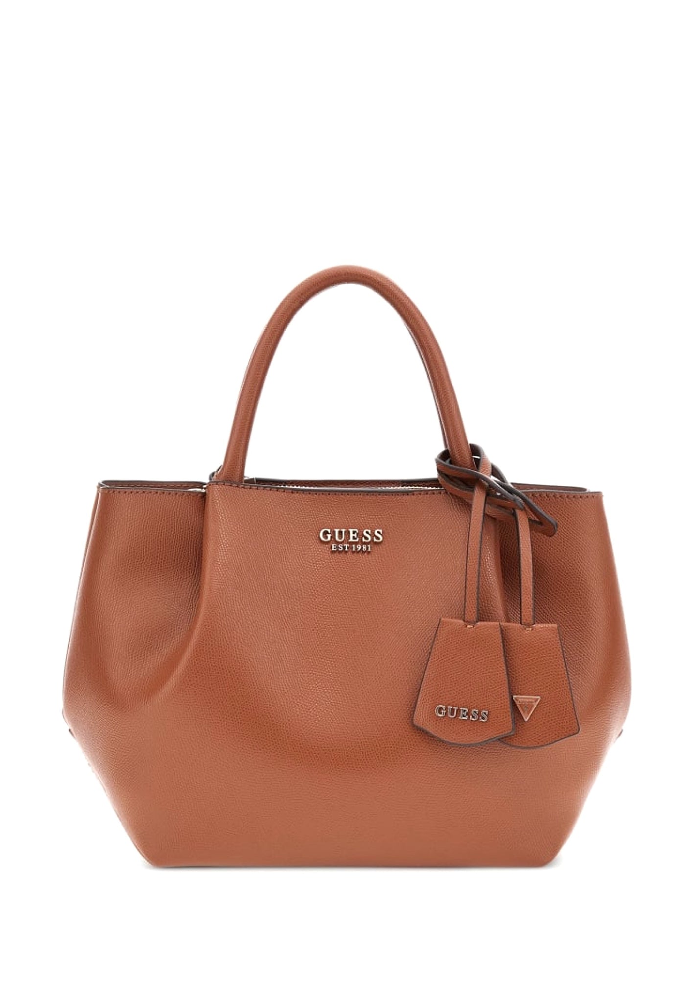 BORSA A MANO E TRACOLLA GUESS AMORETTE BG789806 COGNAC