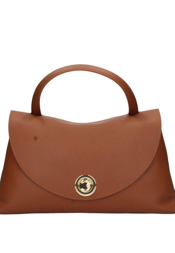 BORSA A MANO E TRACOLLA COCCINELLE NIKLA E1T0A180101 682 COGNAC-NOIR